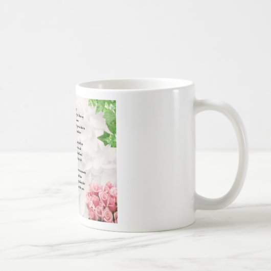 Blumen-Patenttochter-Gedicht-Tasse Kaffeetasse (Rechts)