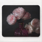 Blumen | Pellrosafarbene Erdnüsse in Vase Mousepad (Vorne)