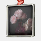 Blumen | Pellrosafarbene Erdnüsse in Vase Ornament Aus Metall (Links)