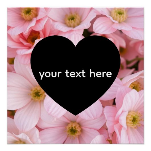 Blumen personalisiert poster (Vorderseite)