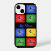 Blumen personalisierte farbige Symbole iPhone Hülle (Rückseite)