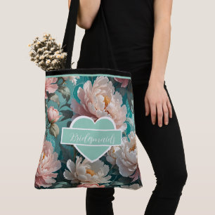 Blumen-Pfingstrosen-Multi-Print-Brautjungfern-Tasc Tasche