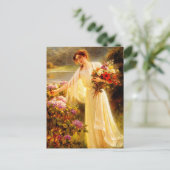 Blumen pflücken postkarte (Stehend Vorderseite)