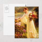 Blumen pflücken postkarte (Vorne/Hinten)