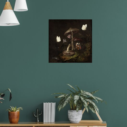 Blumen Pilze Schmetterlinge Eidechse & Schlange Poster (Wohnzimmer 1)