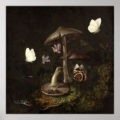Blumen Pilze Schmetterlinge Eidechse & Schlange Poster (Vorne)