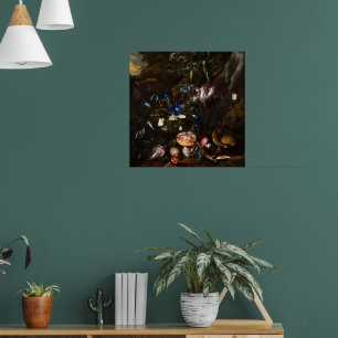 Blumen Pilze Schmetterlinge Frosch & Schlange Poster