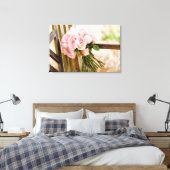 Blumen | Pink Rose Bouquet Leinwanddruck (Insitu (Schlafzimmer))