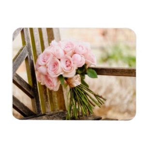 Blumen Pink Rose Bouquet Magnet