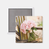 Blumen | Pink Rose Bouquet Magnet (Vorderseite/Rückseite)