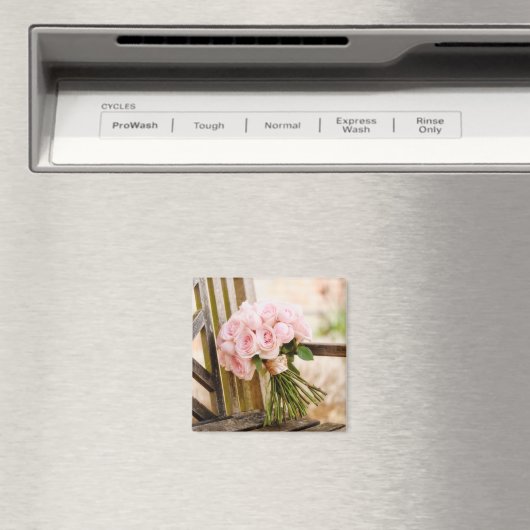 Blumen | Pink Rose Bouquet Magnet (In Situ (Geschirrspüler))