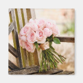 Blumen | Pink Rose Bouquet Magnet (Vorne)