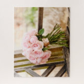 Blumen | Pink Rose Bouquet Puzzle (Vertikal)
