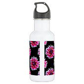 Blumen Platterns Trinkflasche (Rückseite)