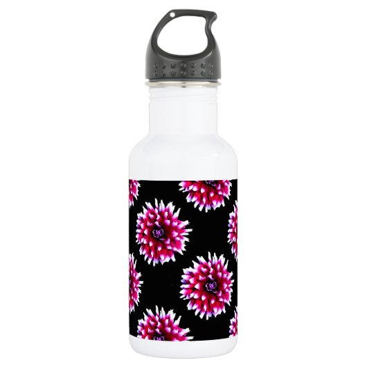 Blumen Platterns Trinkflasche (Vorderseite)