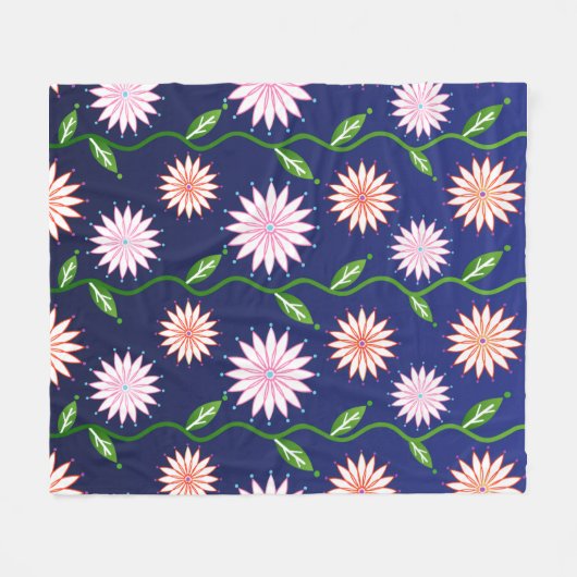 Blumen-Plüschdecke Fleecedecke (Vorderseite (Horizontal))