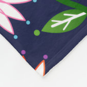 Blumen-Plüschdecke Fleecedecke (Ecke)