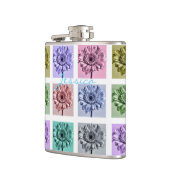 Blumen-Pop-Kunst Flachmann (Links)