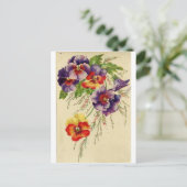 Blumen Postkarte (Stehend Vorderseite)