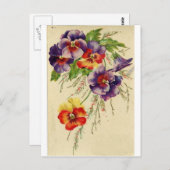 Blumen Postkarte (Vorne/Hinten)