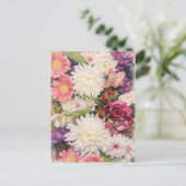 Blumen Postkarte (Stehend Vorderseite)