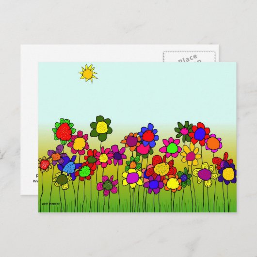 'blumen' postkarte (Vorne/Hinten)