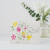 Blumen- Postkarte (Stehend Vorderseite)