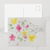 Blumen- Postkarte (Vorne/Hinten)