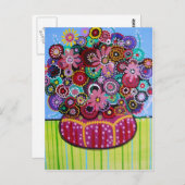 BLUMEN POSTKARTE (Vorne/Hinten)