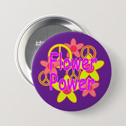 Blumen-Power Button (Vorne & Hinten)