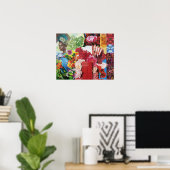 Blumen-Power-Collage Poster (Heimbüro)