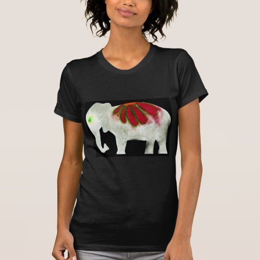 Blumen-Power-Elefant T-Shirt (Vorderseite)