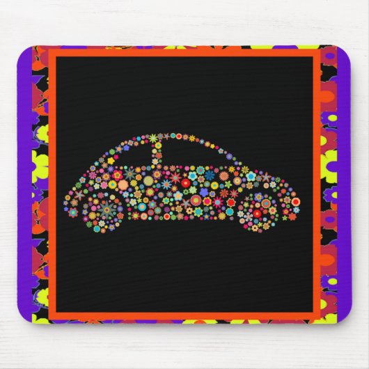 Blumen-Power-Fahrt Mousepad (Vorne)