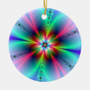 Blumen-Power-Fraktal Keramik Ornament