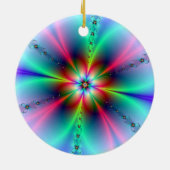 Blumen-Power-Fraktal Keramik Ornament (Hinten)