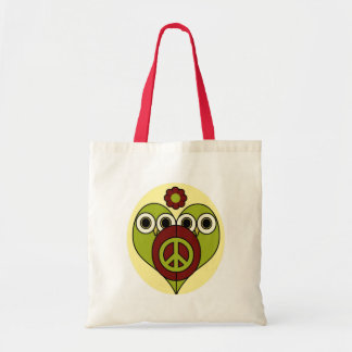 Blumen-Power-Friedenseulen-Tasche Tragetasche