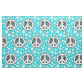 Blumen-Power-Friedenszeichen II + Ihr backgr. u. Stoff (Fat Quarter (45,7 x 55,9 cm))