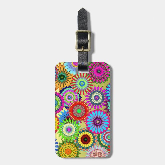 Blumen-Power-Gepäck-Umbau Gepäckanhänger (Vorderseite vertikal)