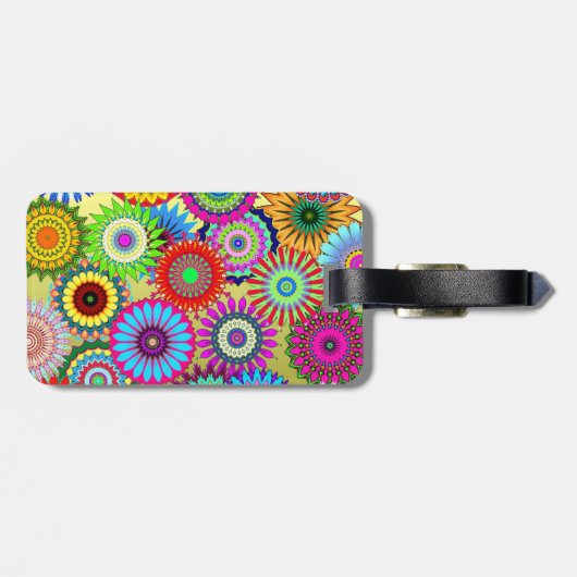 Blumen-Power-Gepäck-Umbau Gepäckanhänger (Rückseite horizontal)