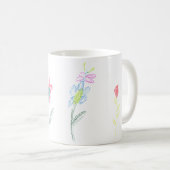 Blumen-Power Kaffeetasse (VorderseiteRechts)