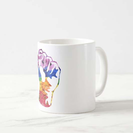 Blumen-Power Kaffeetasse (VorderseiteRechts)