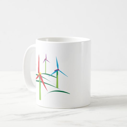 Blumen-Power Kaffeetasse (Vorderseite Links)
