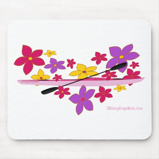 Blumen-Power-Kajak Mousepad (Vorne)