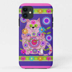 Blumen-Power-Katze Case-Mate iPhone Hülle