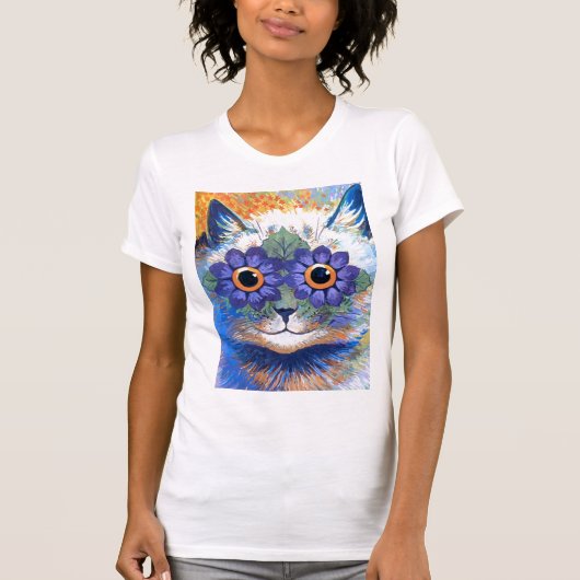 Blumen-Power-Katzen-T - Shirt (Vorderseite)