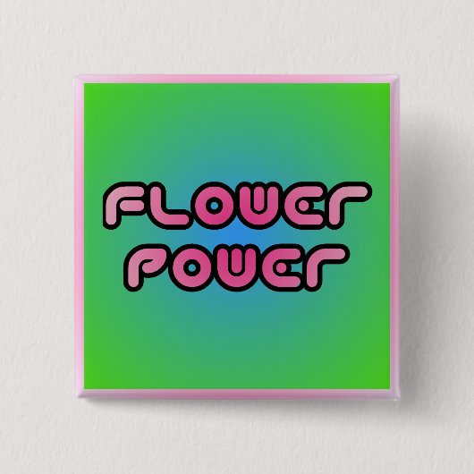 "Blumen-Power-" Knopf Button (Vorderseite)