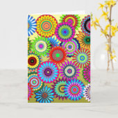 Blumen-Power-leere Karte (Gelbe Blume)