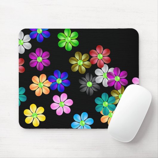 Blumen-Power-Mausunterlage Mousepad (Mit Mouse)