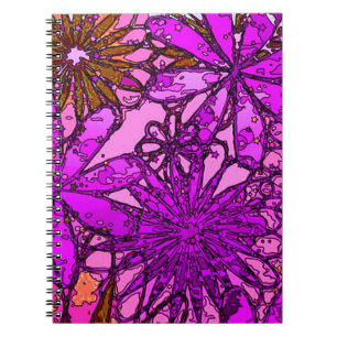 Blumen-Power-psychedelisches Notizbuch Notizblock