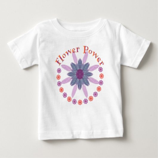 Blumen-Power-Veilchen Baby T-shirt (Vorderseite)
